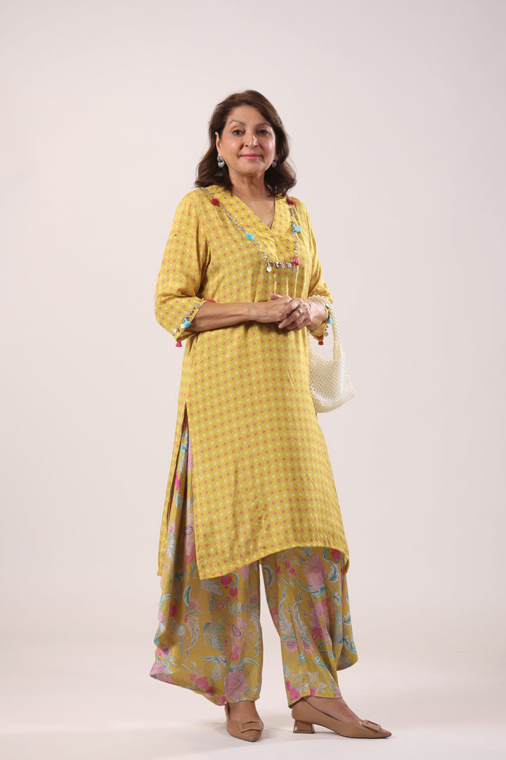 Malhari-Yellow-Muslin-Krittika-Kalmkari-2-Piece-Kurta-Set