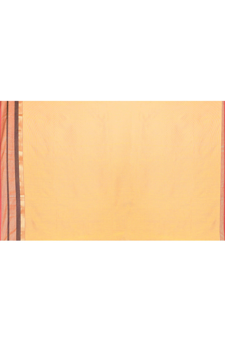 Mango-Yellow-Maheshwari-Saree-Double-Border-Saree