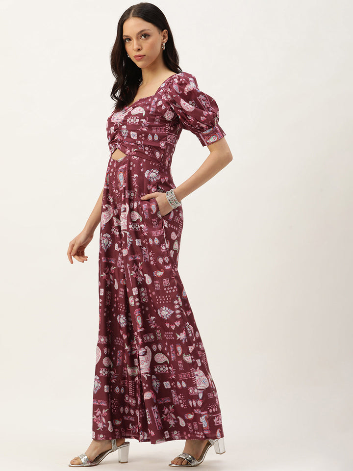 Maroon-Chinon-Digital-Printed-Ankle-Length-Jumpsuits