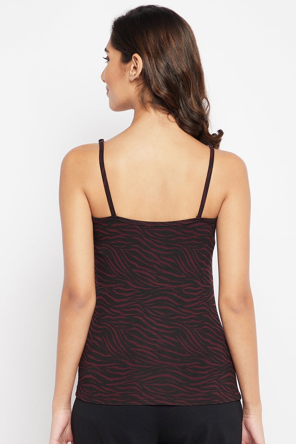 Maroon-Cotton-Animal-Print-Camisole