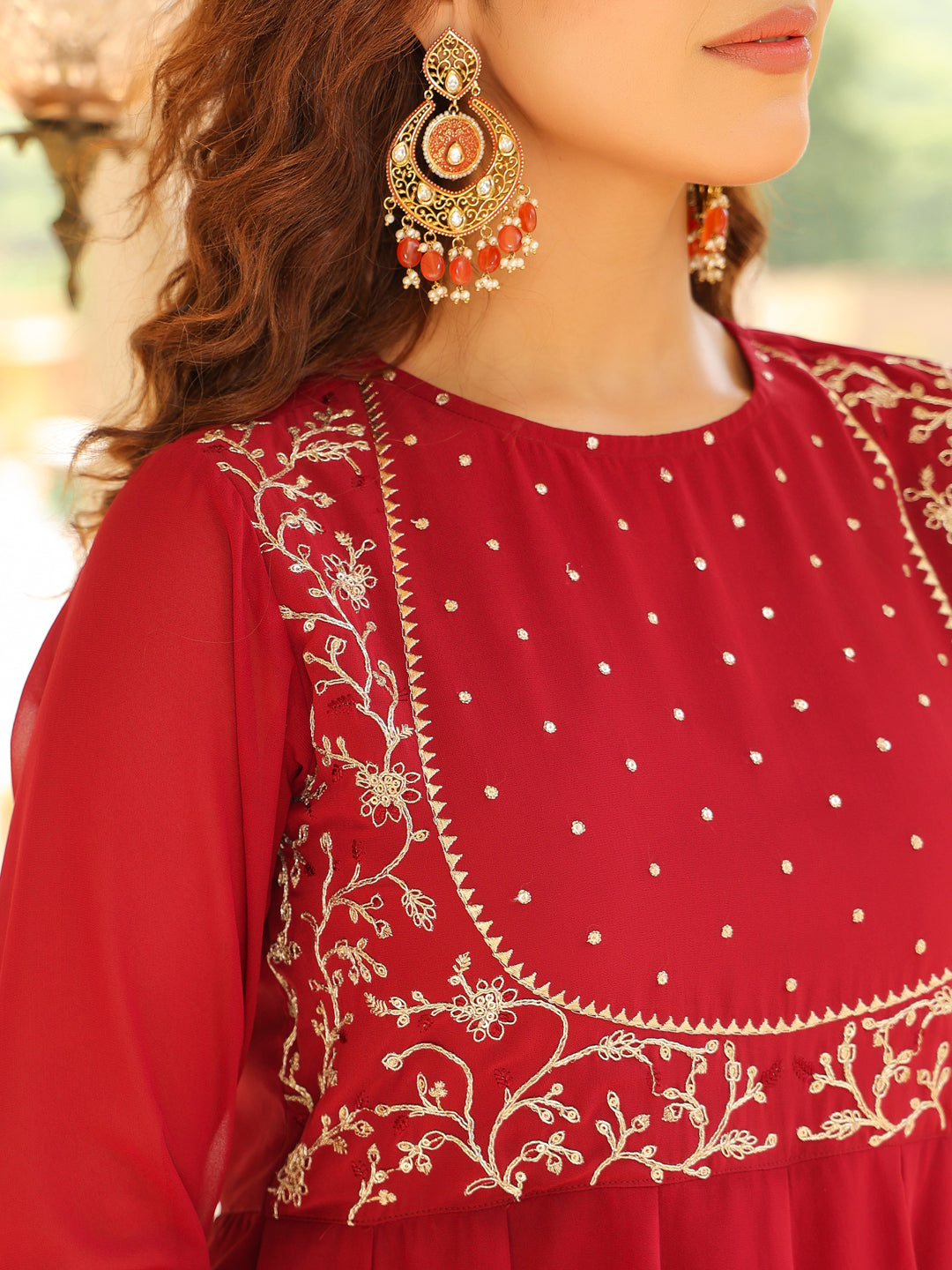 Maroon-Georgette-Embroidered-Anarakali-Set