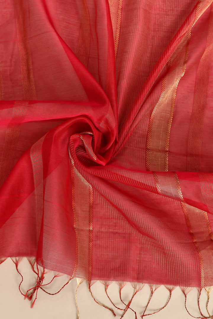 Maroon-Maheshwari-Dupatta