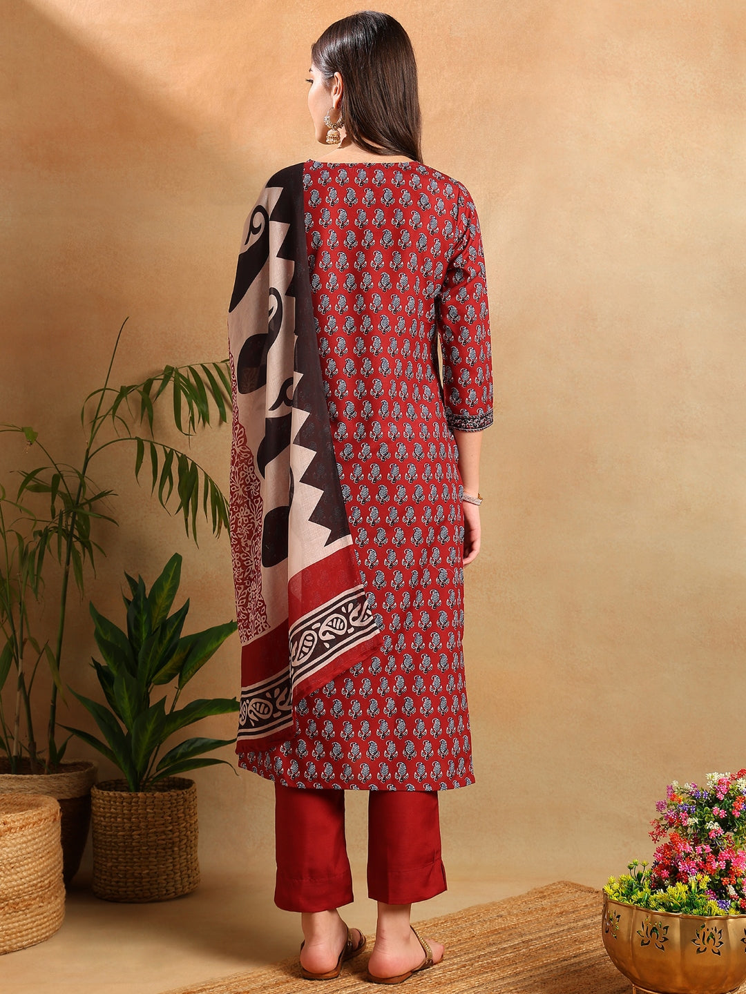 Maroon-Rayon-Ethnic-Motifs-Printed-3-Piece-Kurta-Set