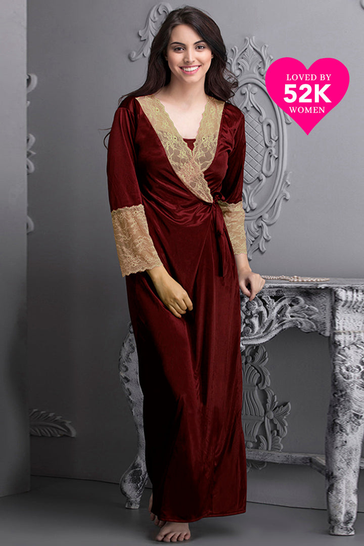 Maroon-Satin-7-Pc-Nightwear-Set