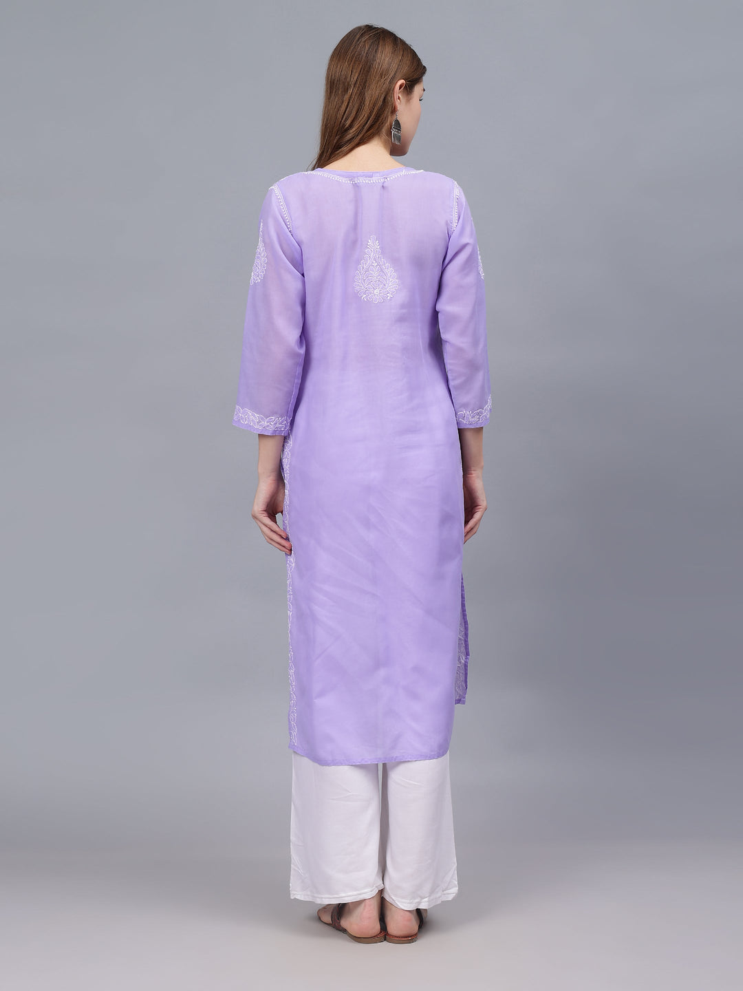 Mauve-Cotton-Hand-Embroidered-Chikankari-Kurti