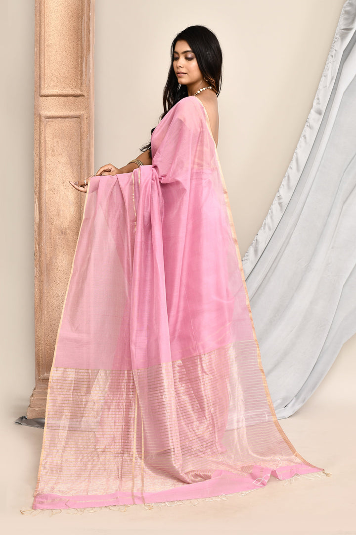 Mauve-Maheshwari-Tissue-Saree-With-Golden-Stripes-Pallu