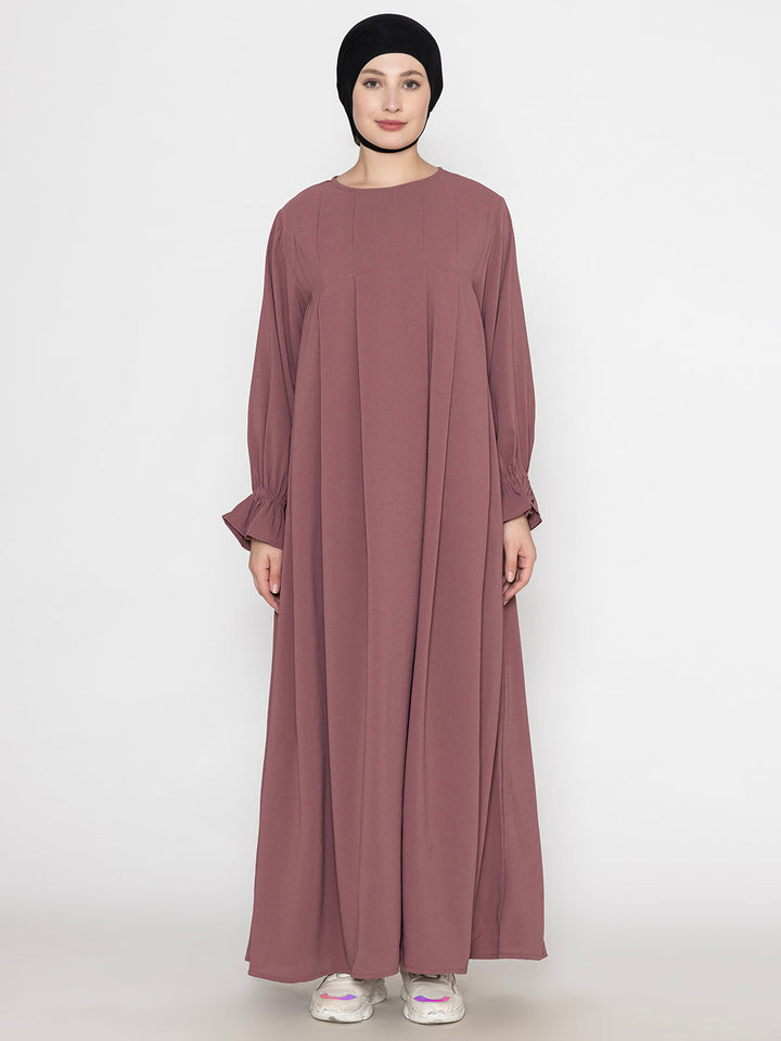 Mauve-Polyester-Crickeled-Front-Pleated-Abaya