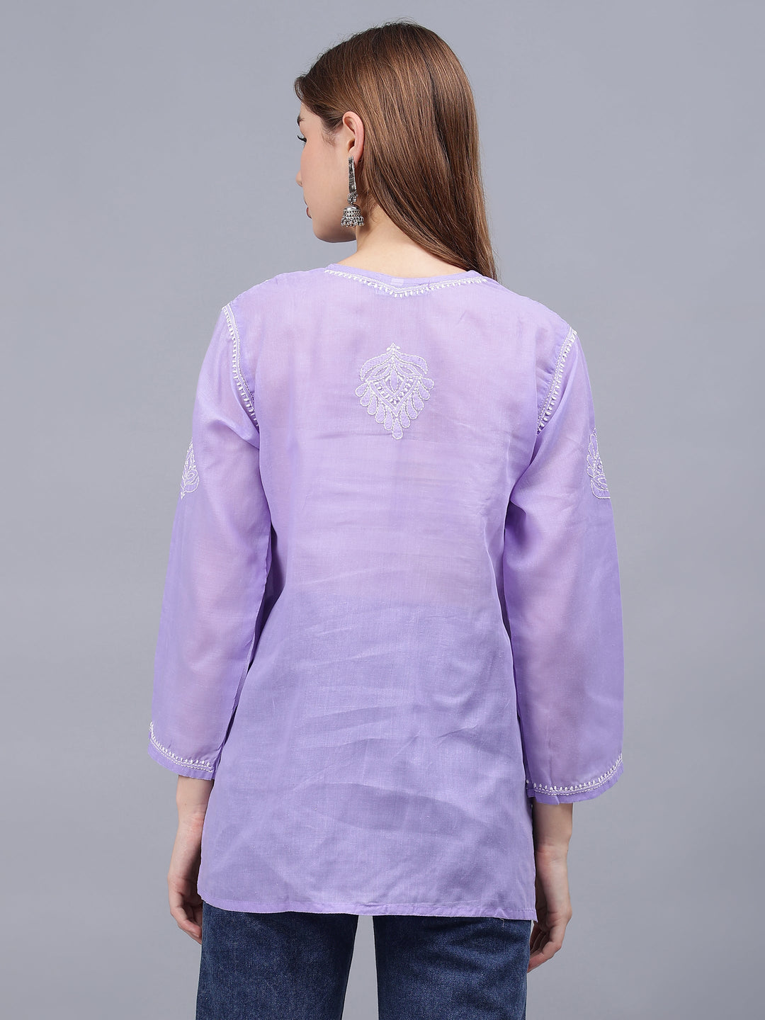 Mauve-Terivoil-Cotton-Embroidered-Chikankari-Tunic