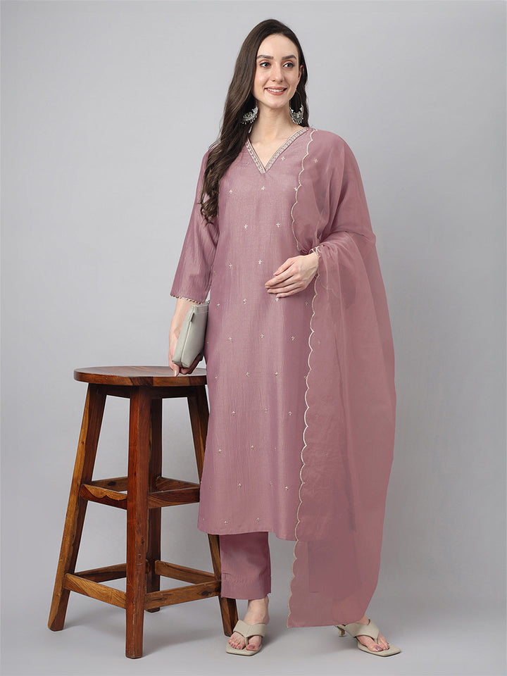 Mauve-Cotton-3-Piece-Kurta-Set