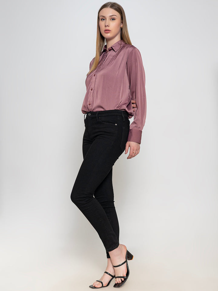 Mauve-Pink--100%-Polyester-Shirt-ONLY