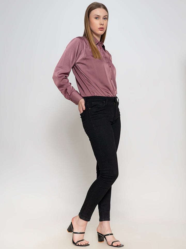 Mauve-Pink--100%-Polyester-Shirt-ONLY
