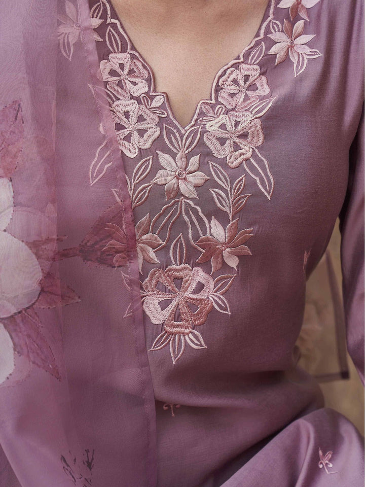 Mauve-Silk-Blend-Embroidered-Kurta-Set