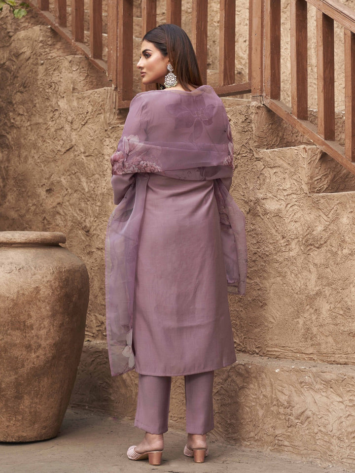 Mauve-Silk-Blend-Embroidered-Kurta-Set