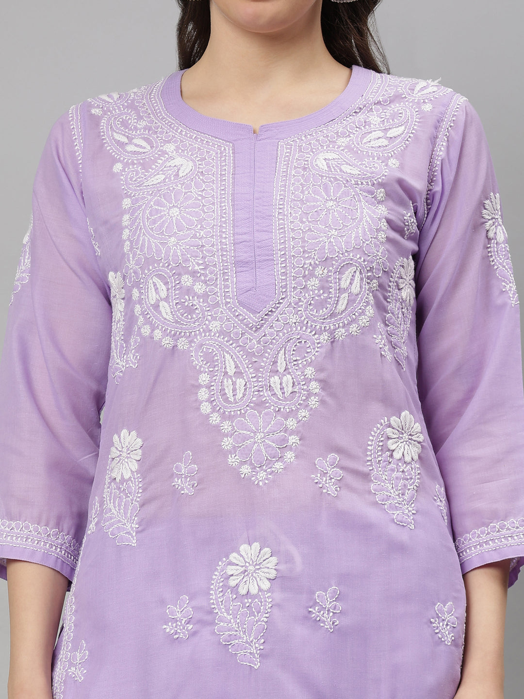 Mauve-Terivoil-Cotton-Lucknowi-Chikankari-Kurta-Set