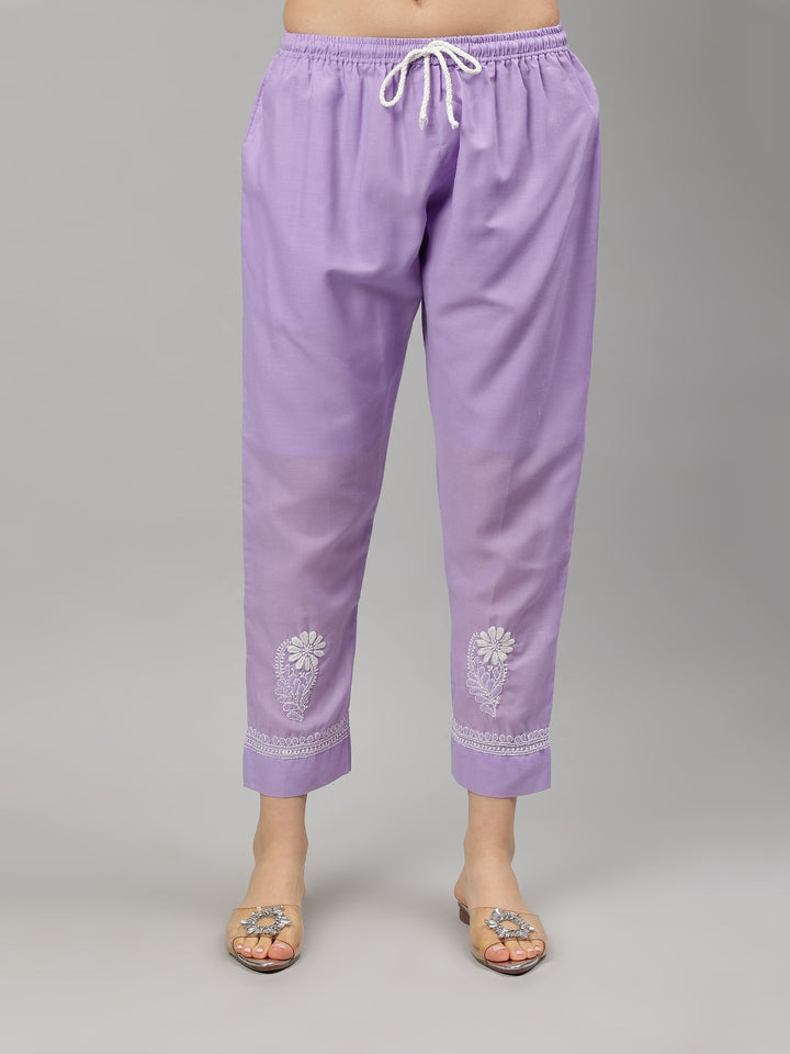 Mauve-Terivoil-Cotton-Lucknowi-Chikankari-Kurta-Set
