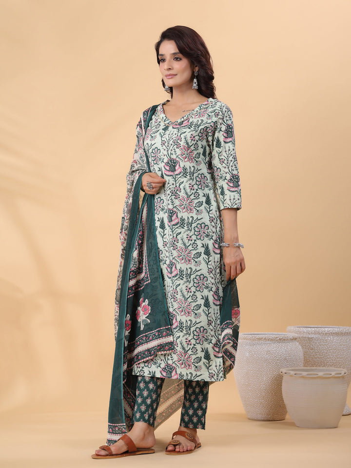 Mint-Green-Cambric-Regular-3-Piece-Kurta-Set