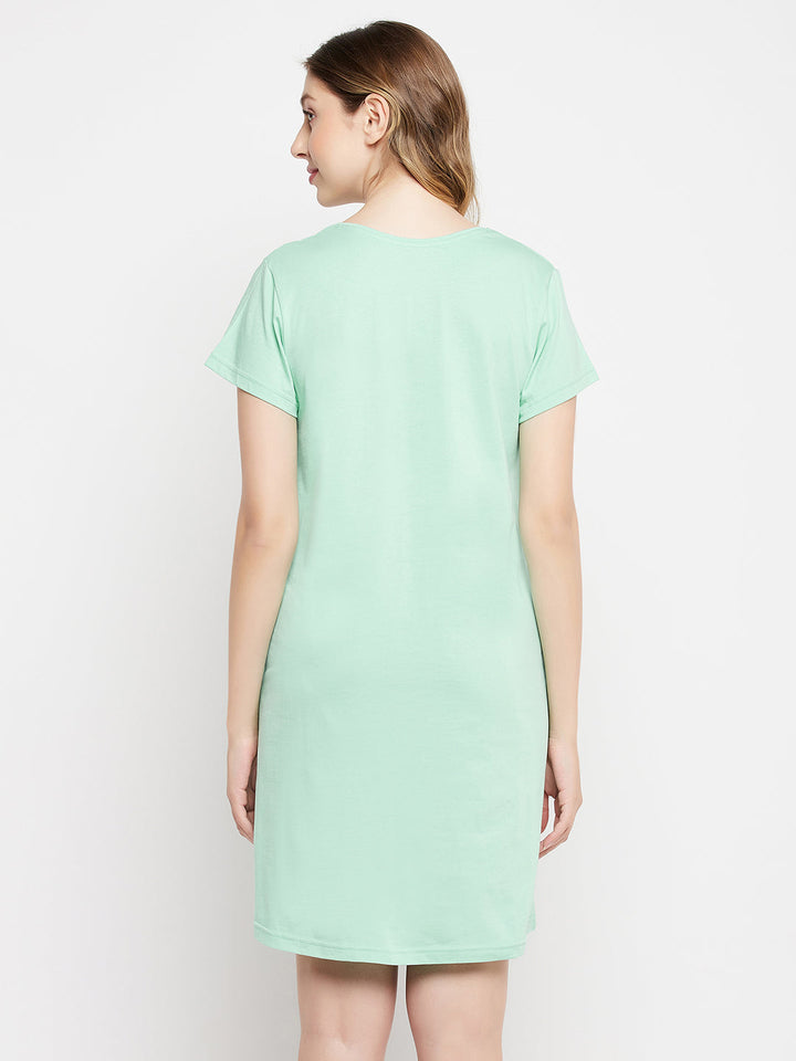 Mint-Green-Cotton-Quirky-Quotes-Short-Night-Dress