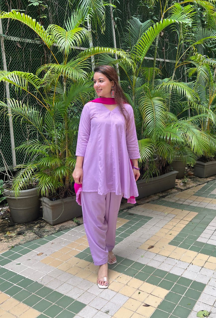 Mocha-Lavender-Pure-Cotton-Salwar-Set