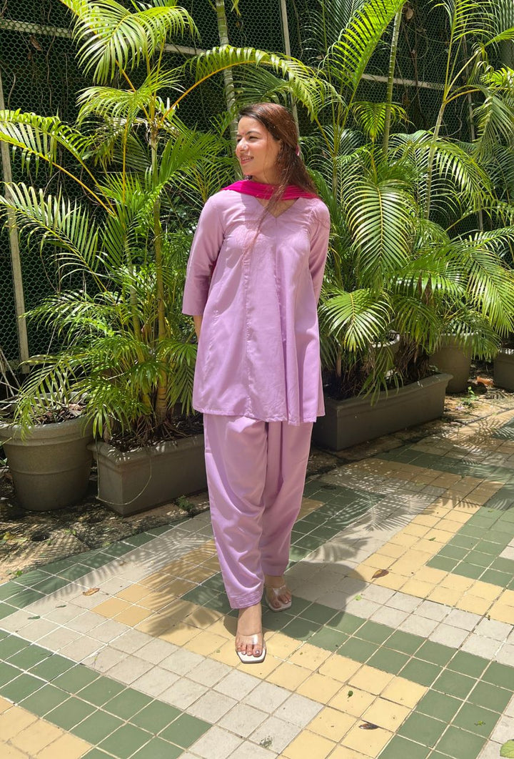 Mocha-Lavender-Pure-Cotton-Salwar-Set