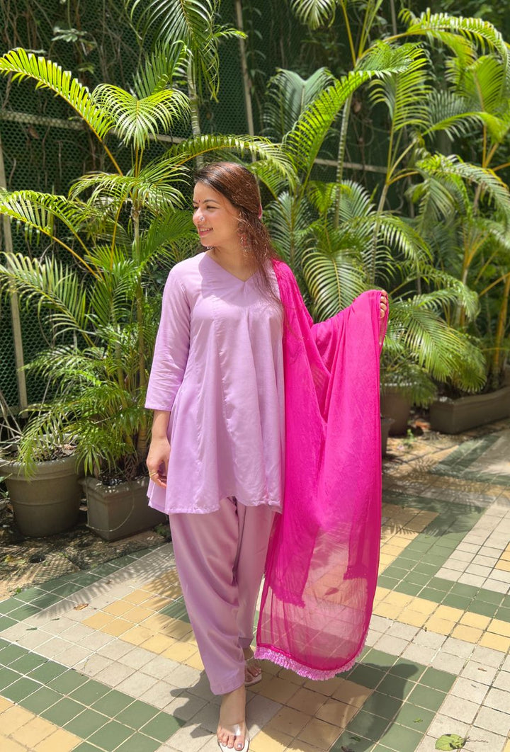 Mocha-Lavender-Pure-Cotton-Salwar-Set