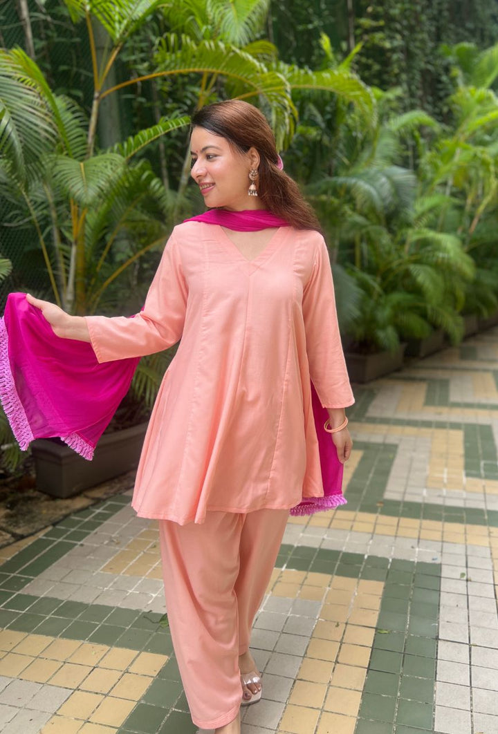 Mocha-Peach-Pure-Cotton-Salwar-Set