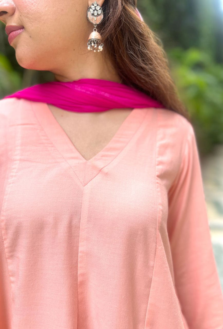 Mocha-Peach-Pure-Cotton-Salwar-Set