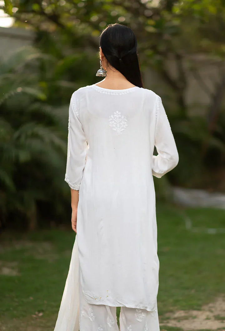 Moonchild-White-Rayon-Three-Fourth-Sleeves-3-Piece-Kurta-Set