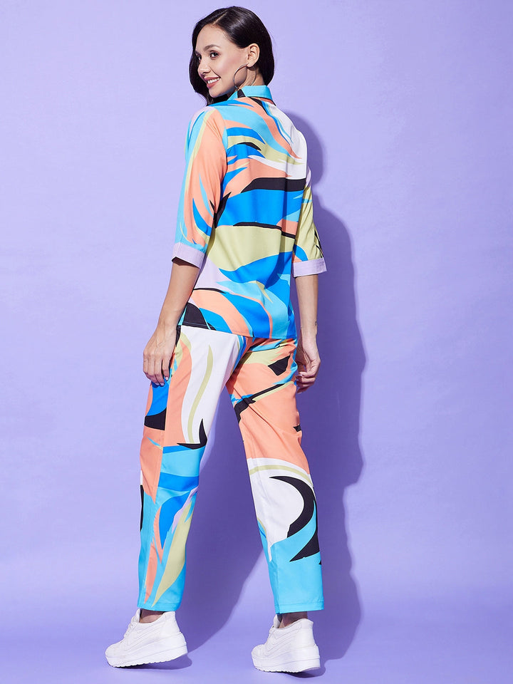 Multi-Colored-Polyester-Printed-Co-Ord-Set
