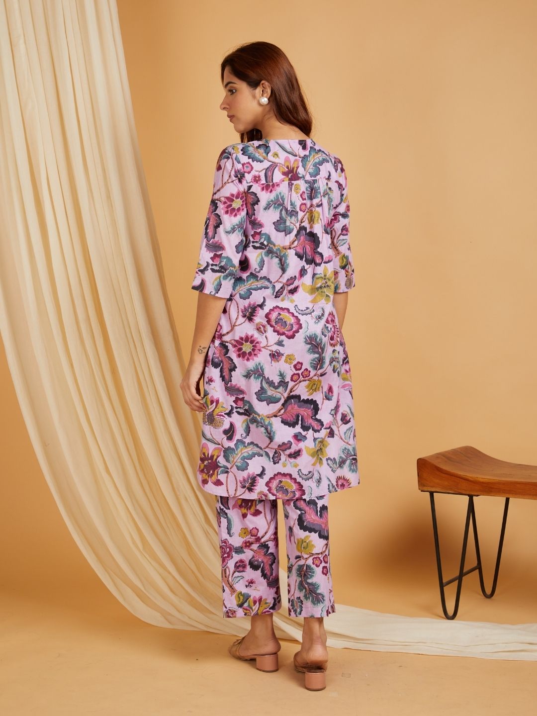 Multicolor-Cotton-Printed-Round-Neck-Co-Ord-Set