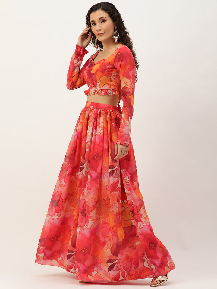 Multicolor-Georgette-Digital-Printed-Co-Ords-Set