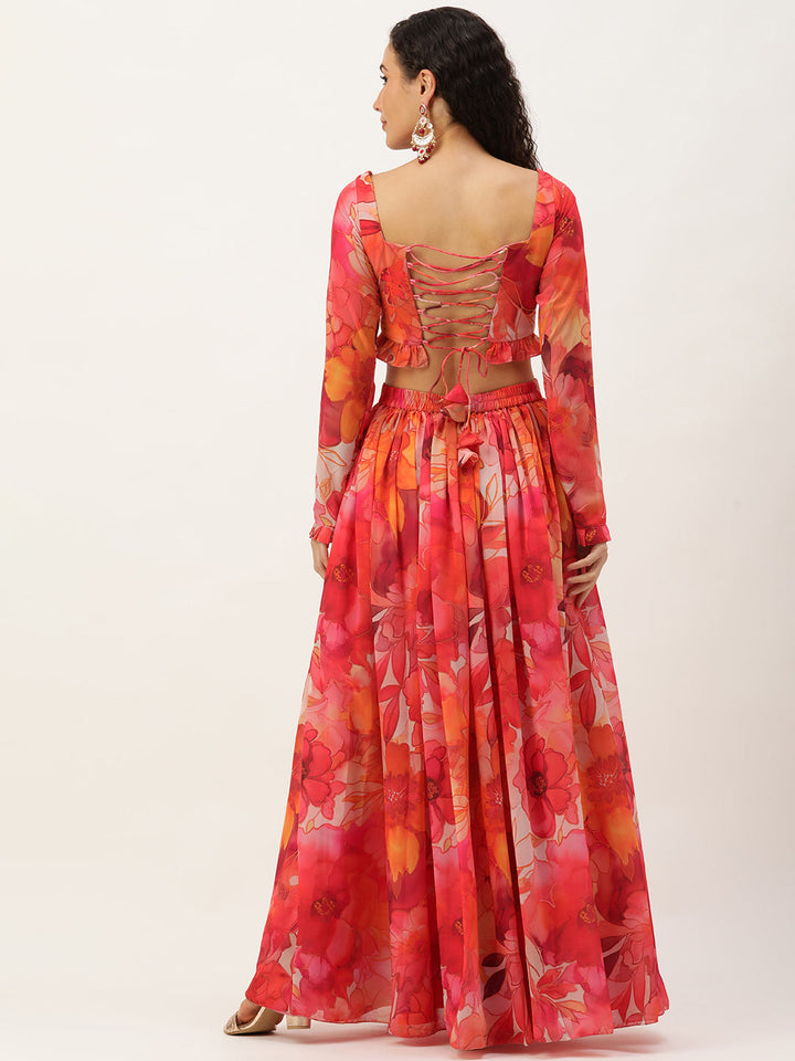 Multicolor-Georgette-Digital-Printed-Co-Ords-Set