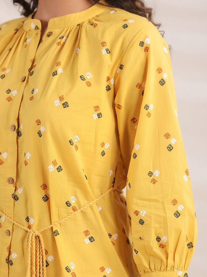 Mustard-Cambric-Gathering-Co-Ord-set