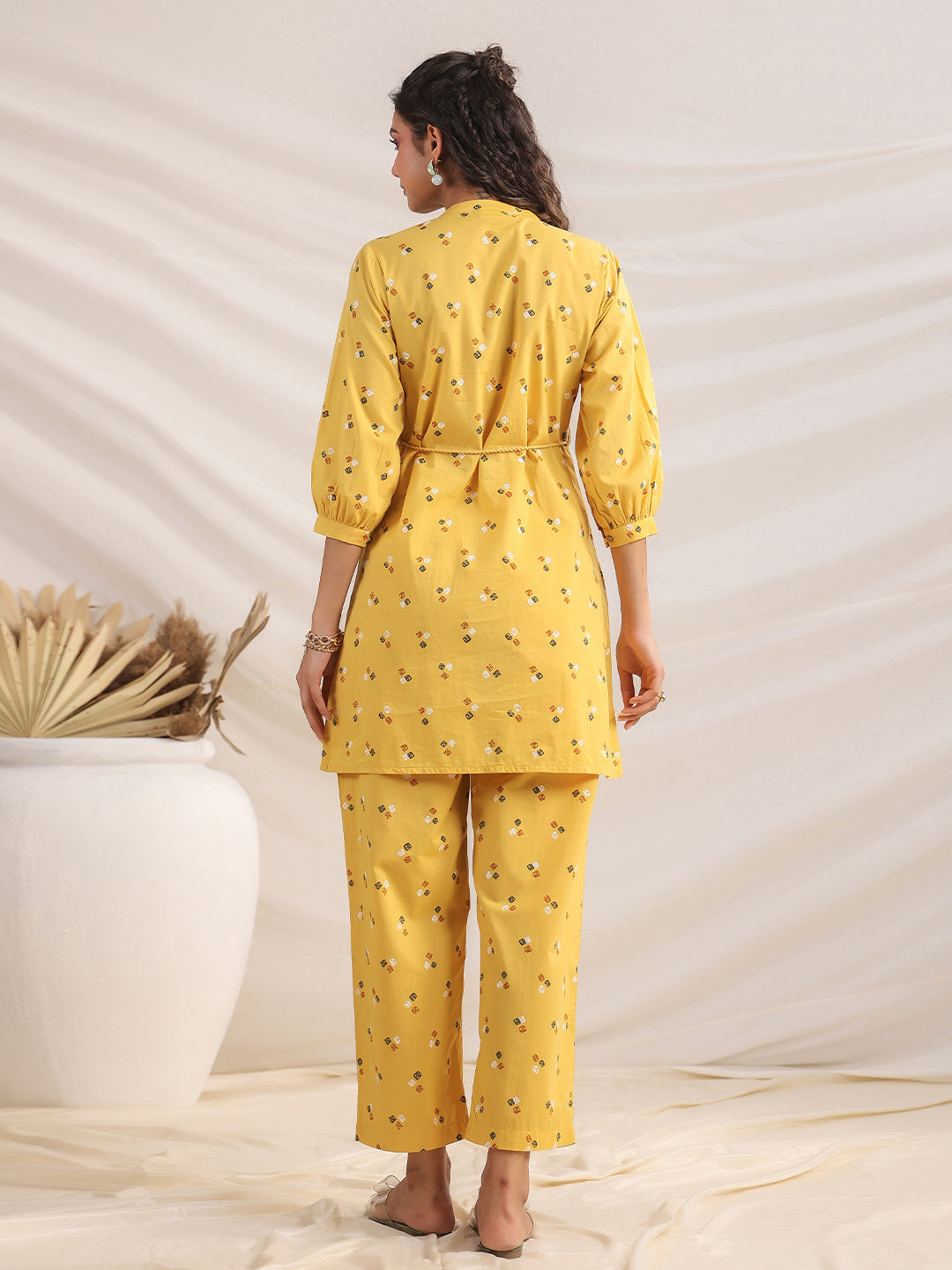 Mustard-Cambric-Gathering-Co-Ord-set