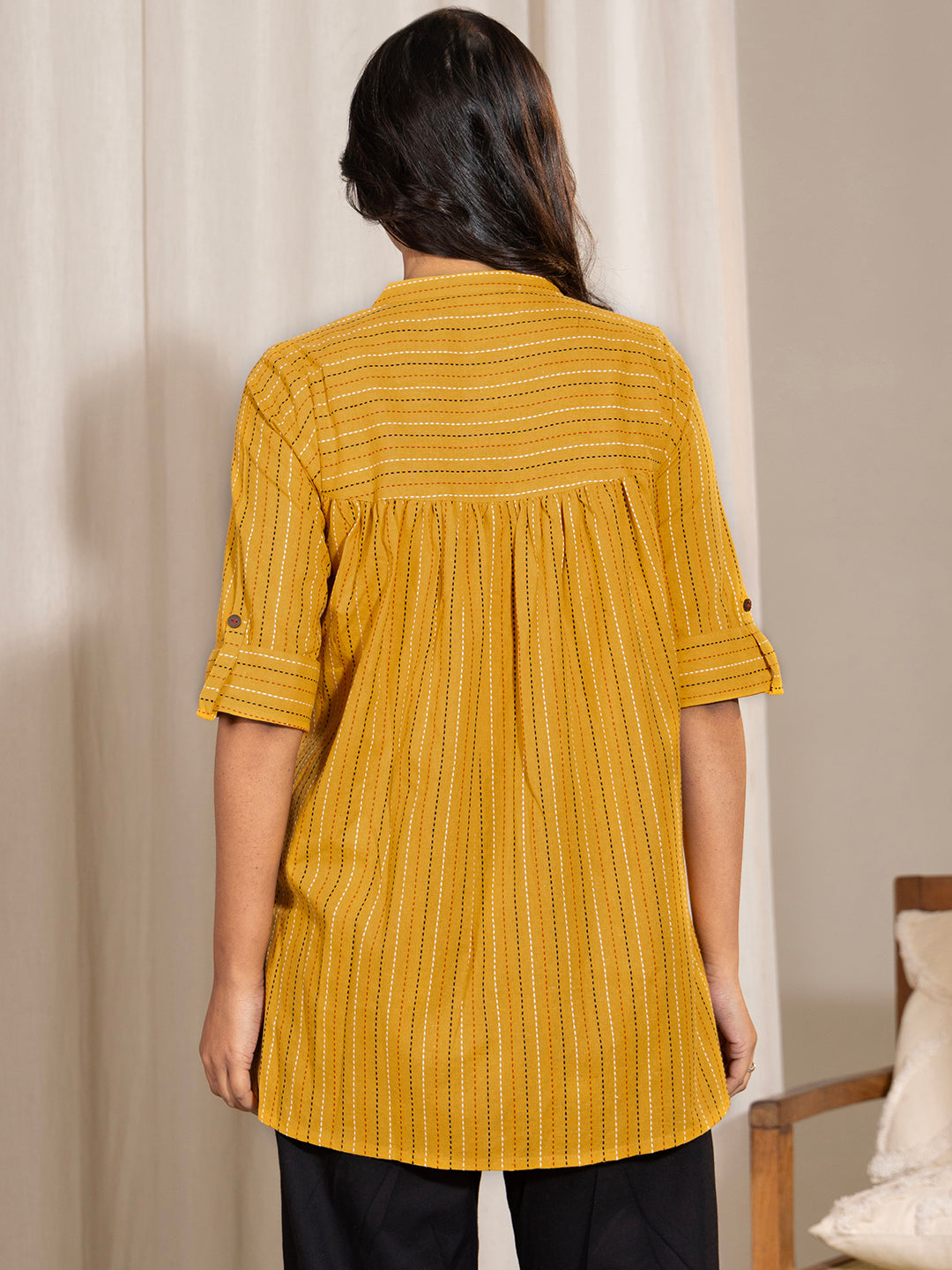 Mustard-Cotton-Mustard-Cotton-A-Line-Maternity-Top