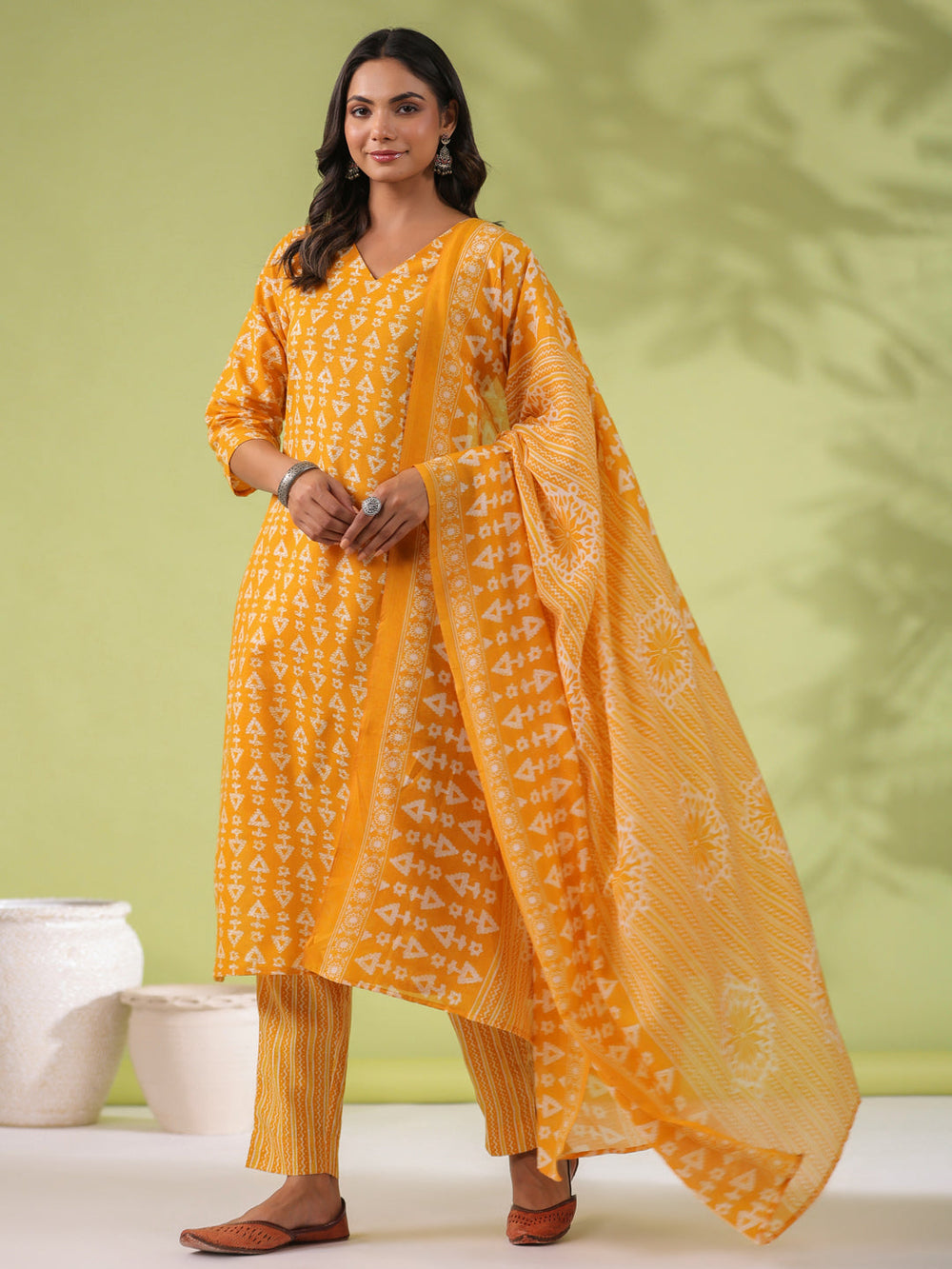 Mustard-Poly-Cotton-Regular-2-Piece-Kurta-Set