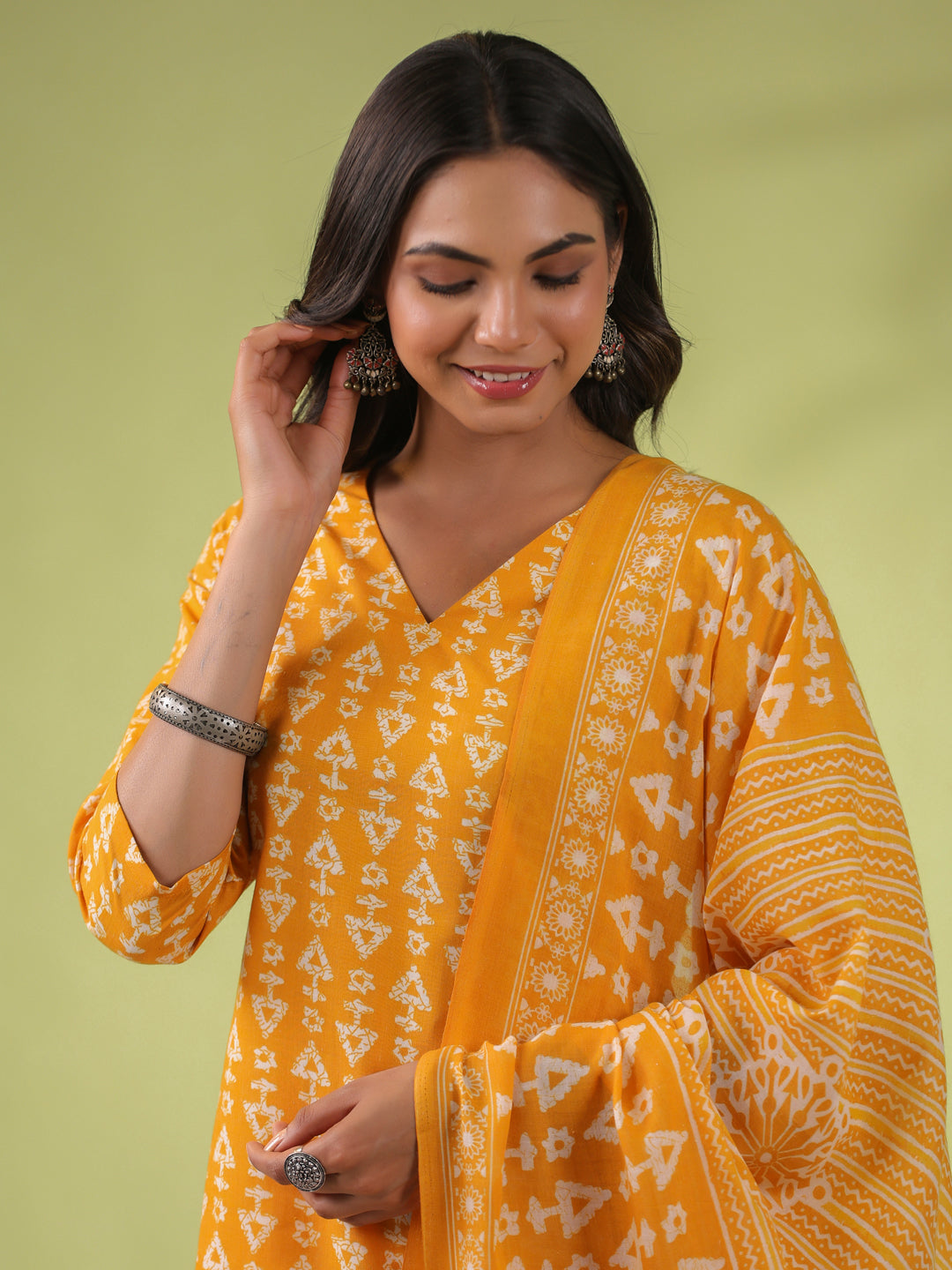 Mustard-Poly-Cotton-Regular-2-Piece-Kurta-Set