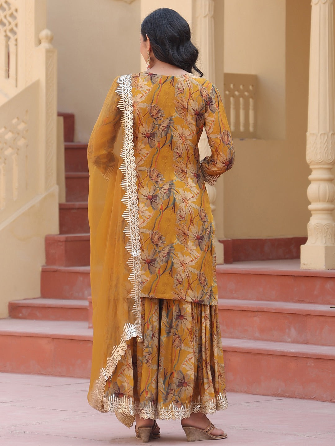 Mustard-Pure-Chinon-Gotta-Patti-Work-Sharara-Set