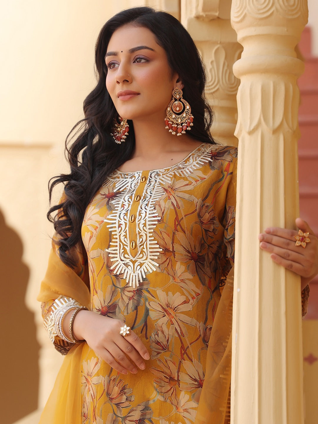 Mustard-Pure-Chinon-Gotta-Patti-Work-Sharara-Set