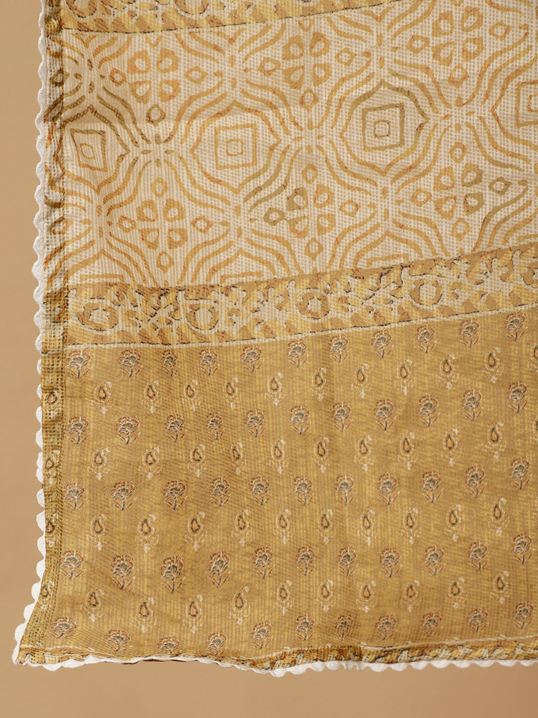 Mustard-Viscose-Rayon-Embroidered-A-line-3-Piece-Kurta-Set