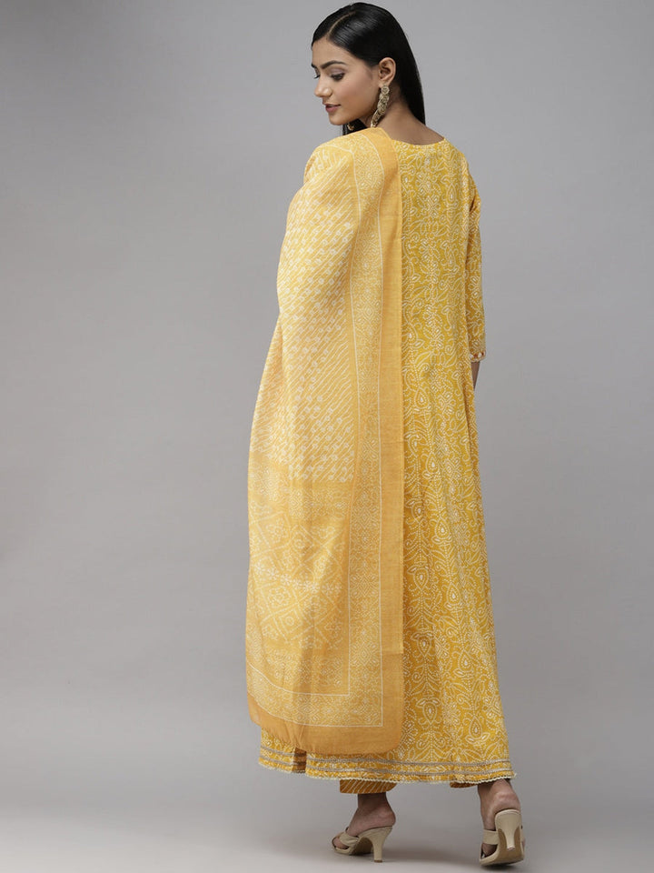 Mustard-Yellow-Cotton-Printed-3-Piece-Kurta-Set