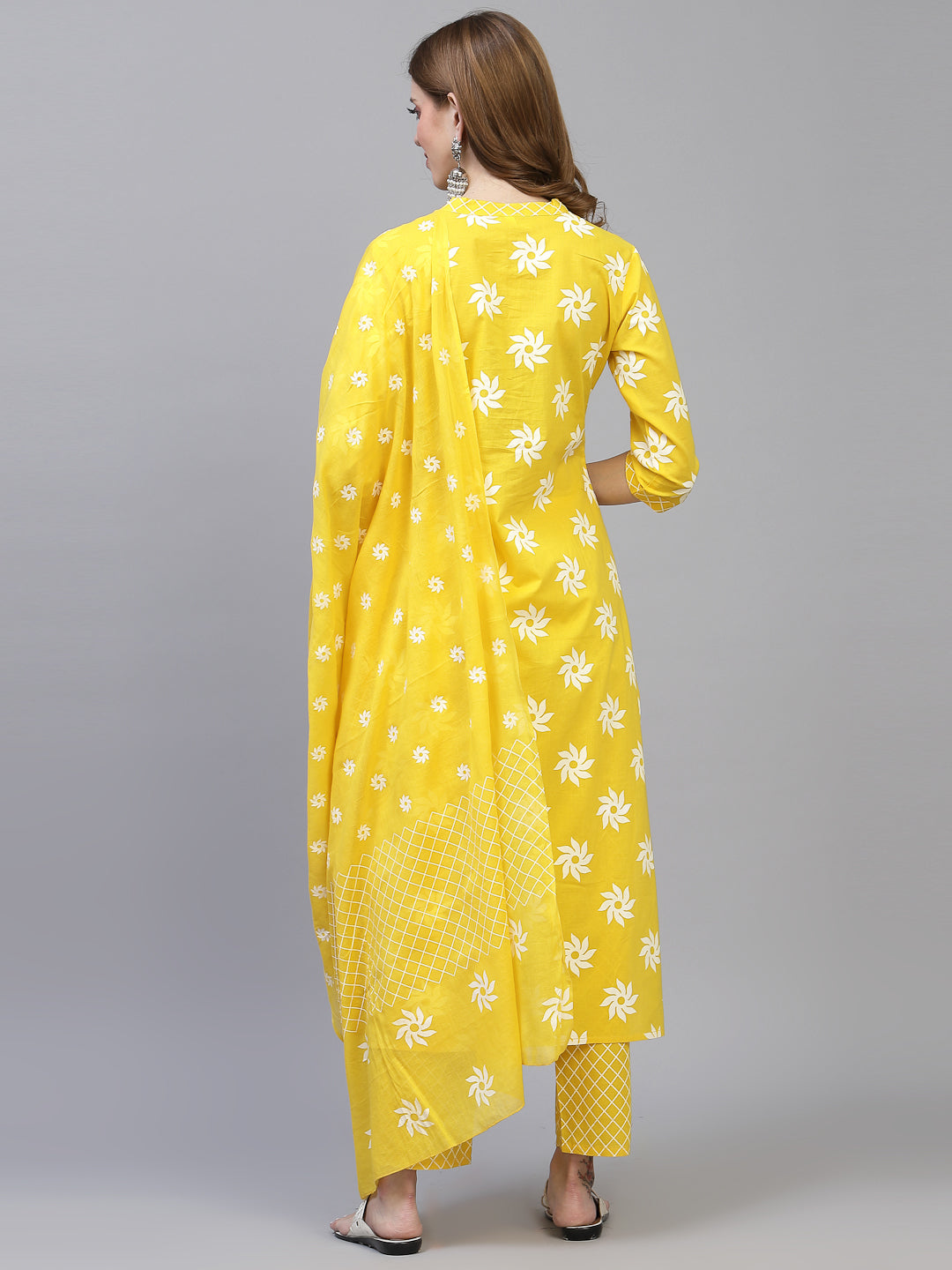 Mustard-Cotton-Straight-3-Piece-Kurta-Set