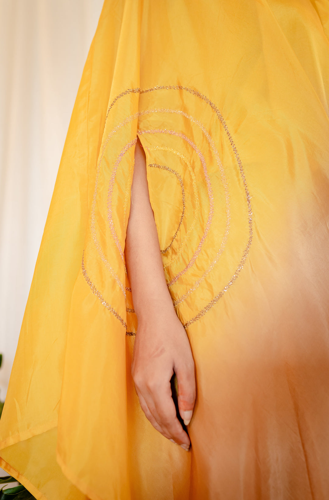 Mustard-&-Brown-Silk-Thread-&-Zari-Work-Co-Ord-Set