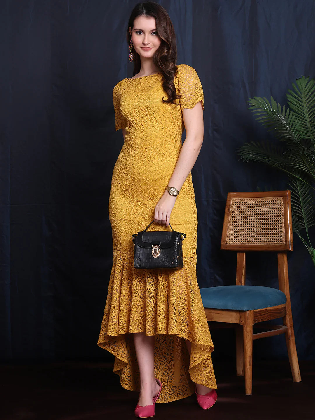 Mustard-Lace-Moonlit-Luxe-High-Low-Short-Sleeve-Lace-Dress