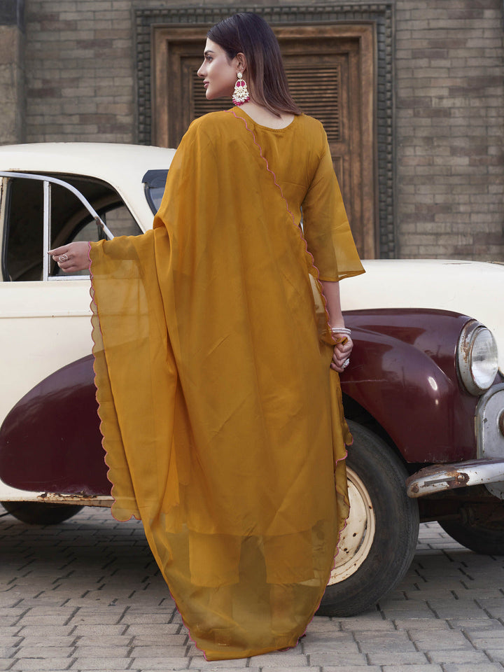 Mustard-Organza-Embroidered-V-Neck-A-Line-3-Piece-Kurta-Set