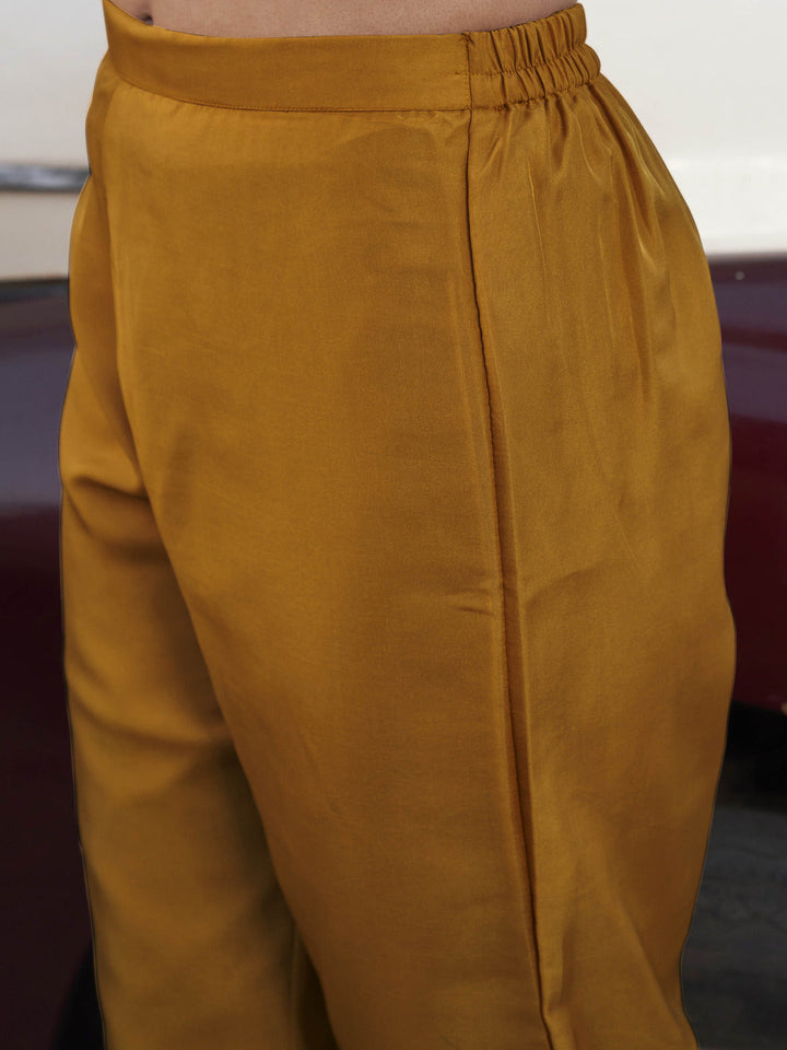 Mustard-Organza-Embroidered-V-Neck-A-Line-3-Piece-Kurta-Set