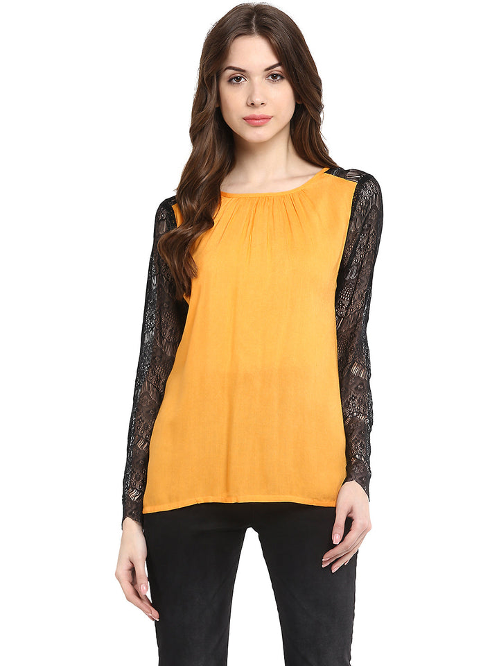 Mustard-Yellow-Rayon-Top