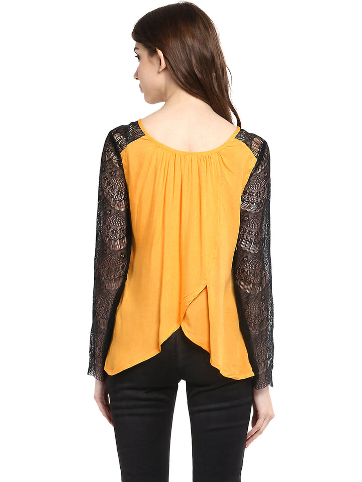Mustard-Yellow-Rayon-Top