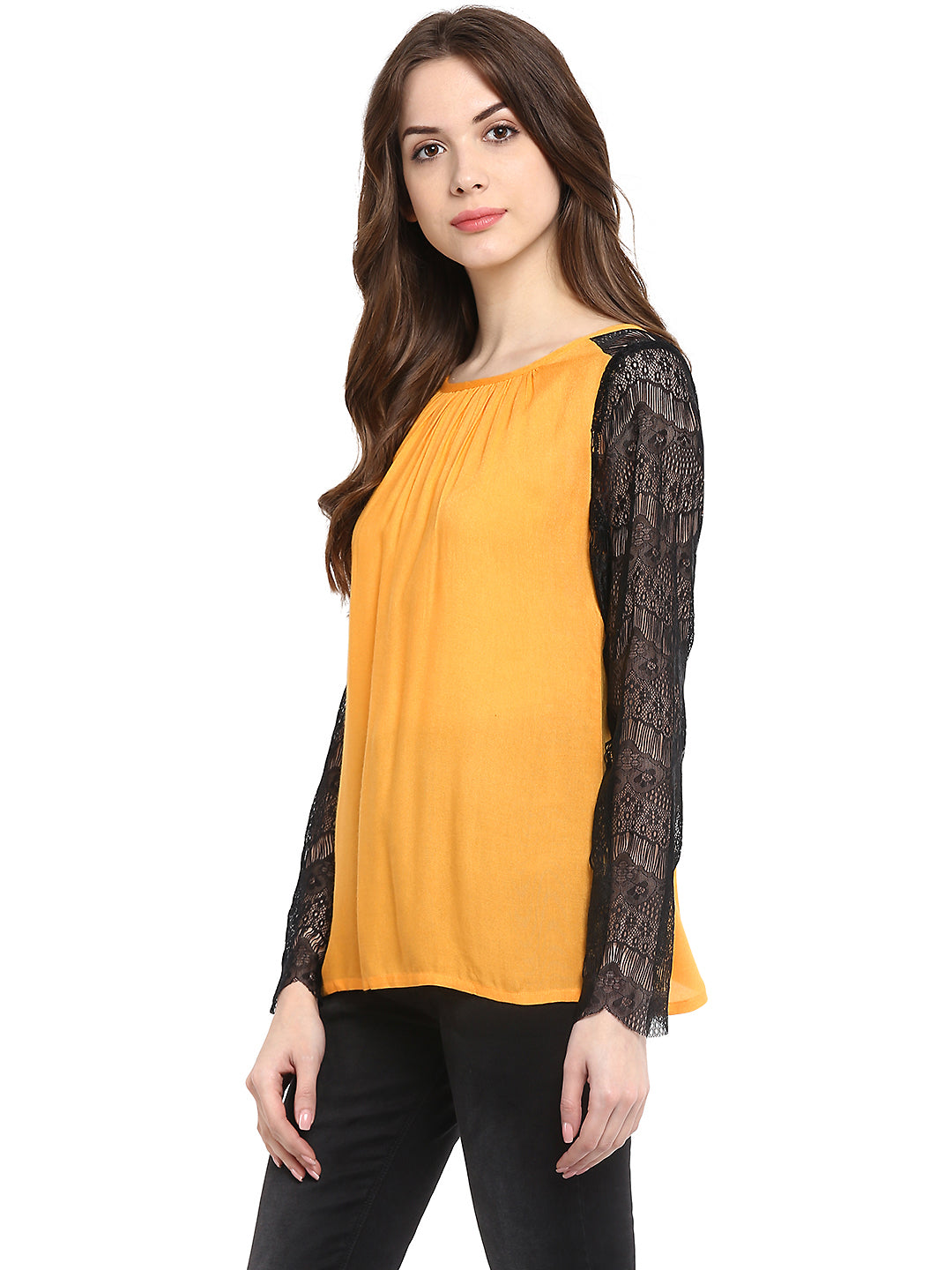 Mustard-Yellow-Rayon-Top
