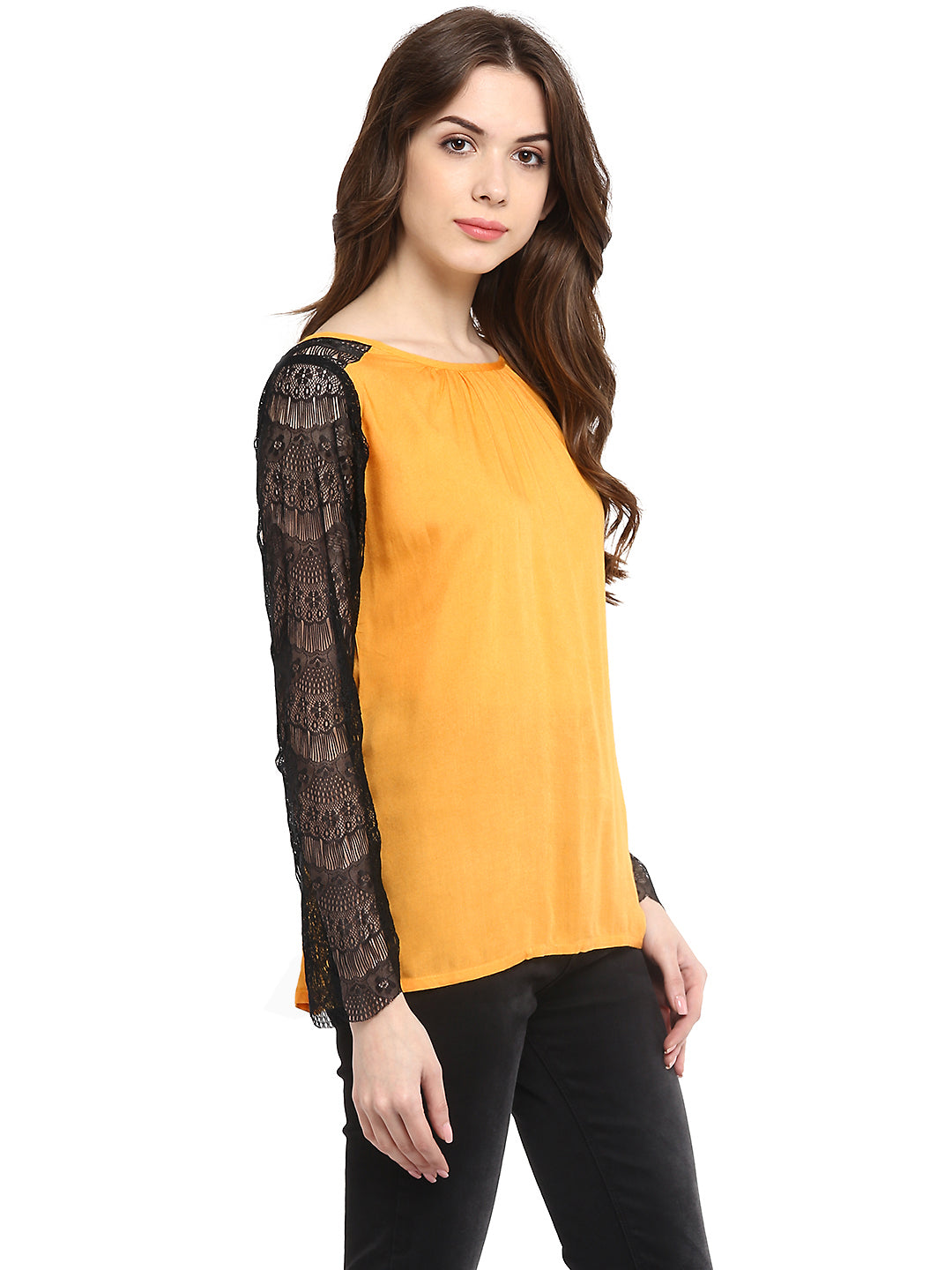 Mustard-Yellow-Rayon-Top