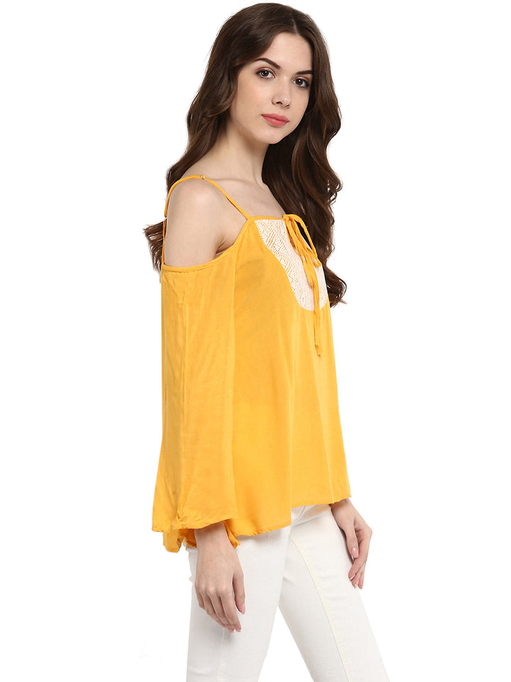Mustard-Yellow-Rayon-Cold-Shoulder-Top
